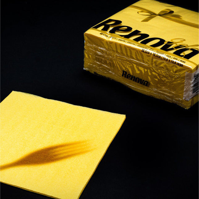 Renova Gold Napkin- Yellow (40 Count) Image 2
