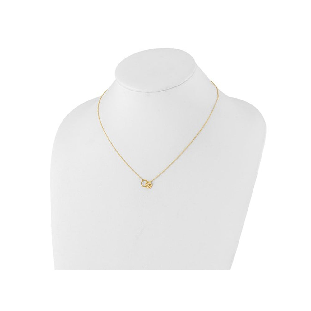 14K Yellow Gold Bee Charm Necklace and Chain (17.5 Inches) Image 2