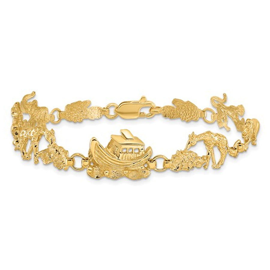 14K Yellow Gold Noahs Ark Charm Bracelet (7.00 inches) Image 1
