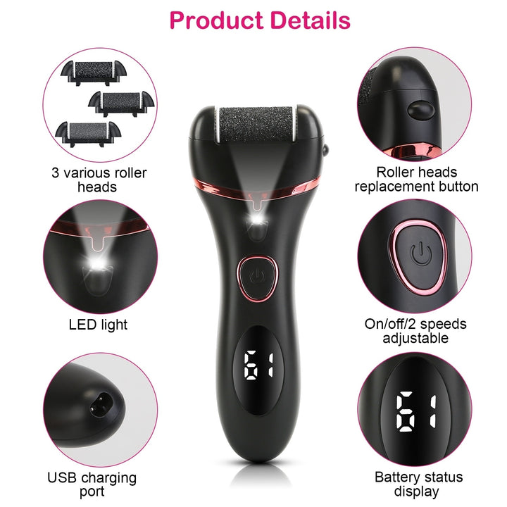 Electric Foot Callus Remover Foot Grinder Rechargeable Foot File Dead Skin Pedicure Machine Image 4