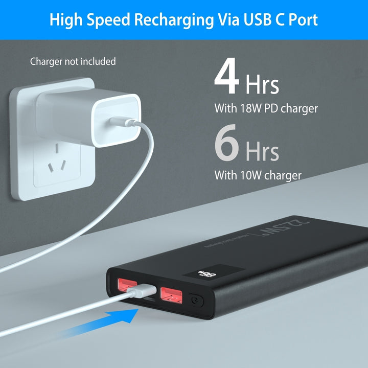 10000Mah Power Bank Portable Charger External Battery Pack 22.5W Super Fast Charging PD Image 3