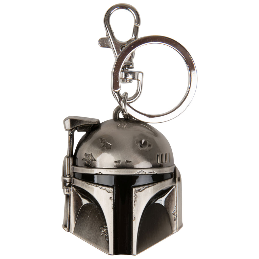 Star Wars Boba Fett Helmet Pewter Keychain Image 1