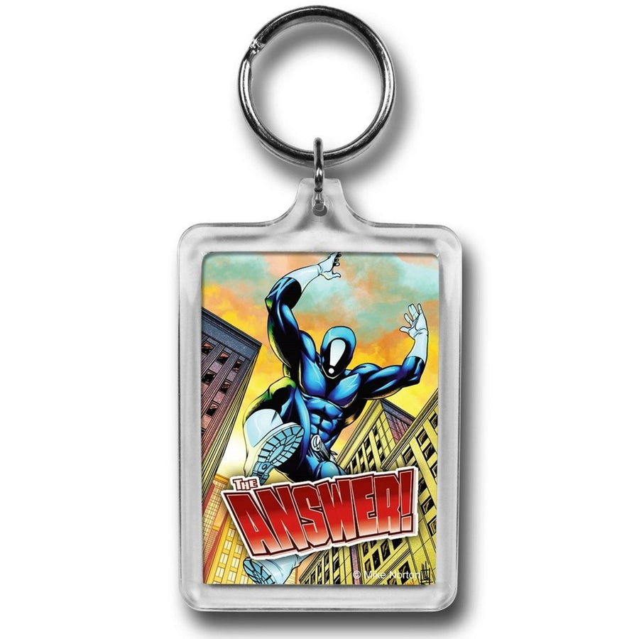 The Answer Here Comes The Answer Lucite Keychain Image 1