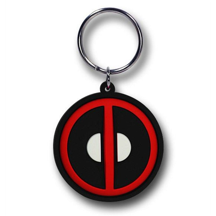 Deadpool Symbol Soft Touch PVC Keyring Image 1