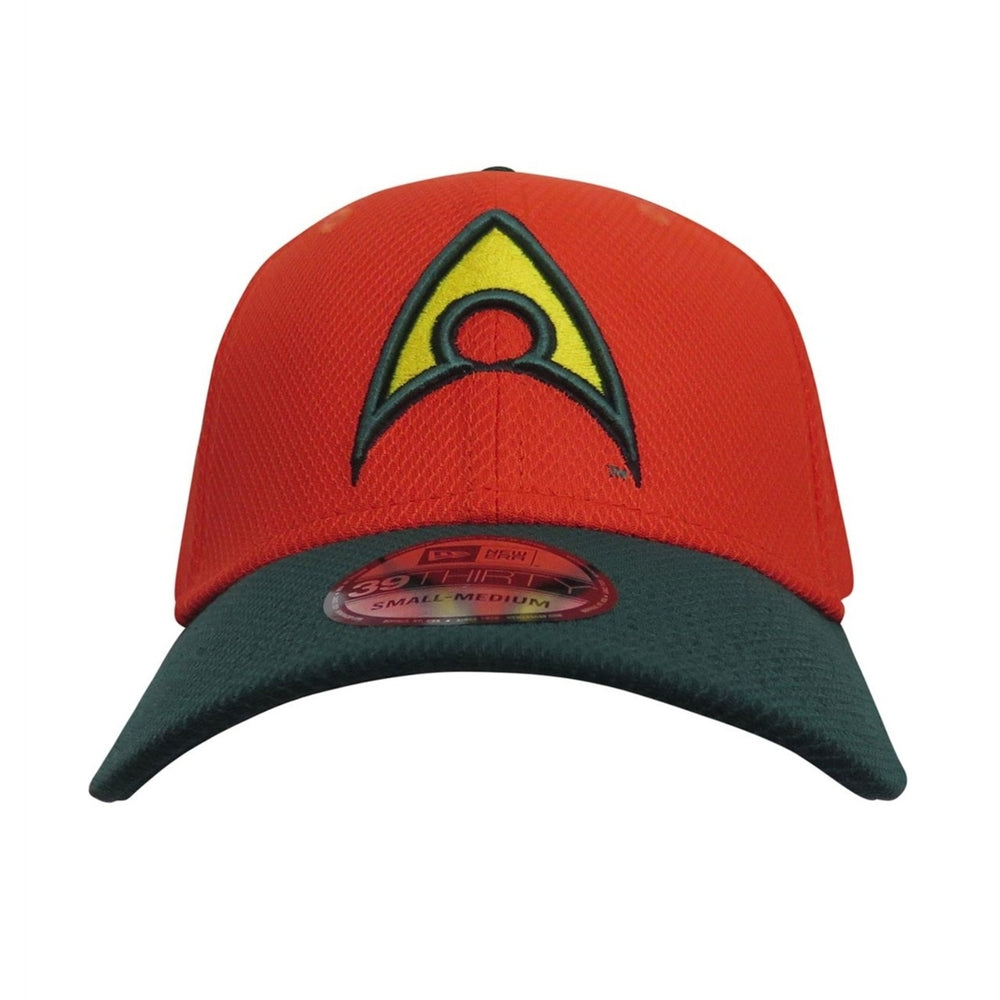 Aquaman Symbol Orange 39Thirty Fitted Hat Image 2