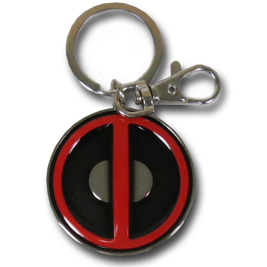 Deadpool Symbol Pewter Keychain Image 1