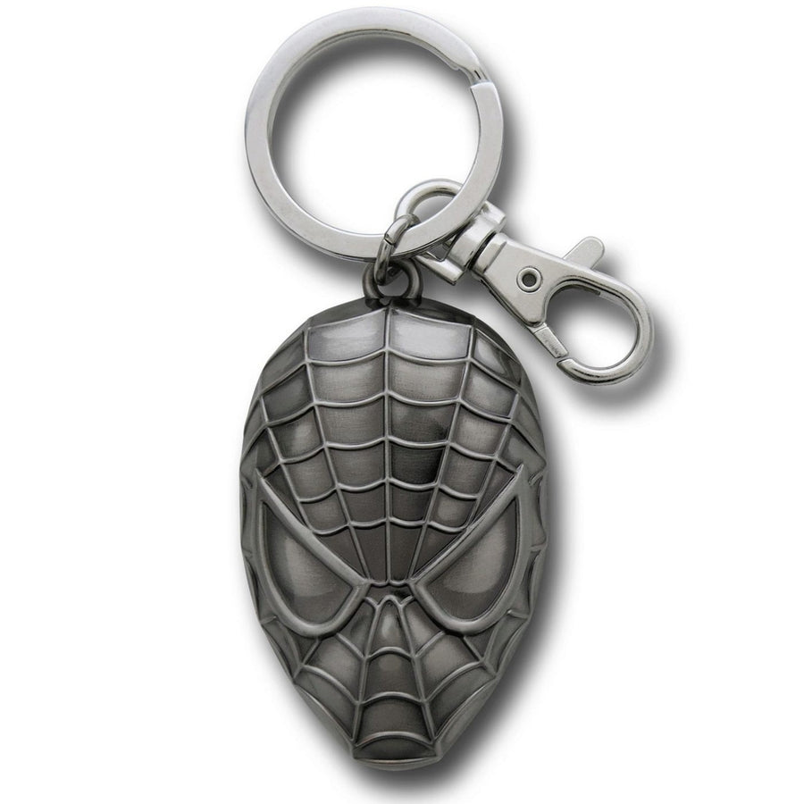 Spider-Man Shiny Head Pewter Keychain Image 1