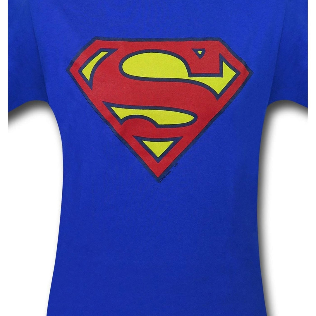 Superman Kids Royal Blue Symbol T-Shirt Image 4