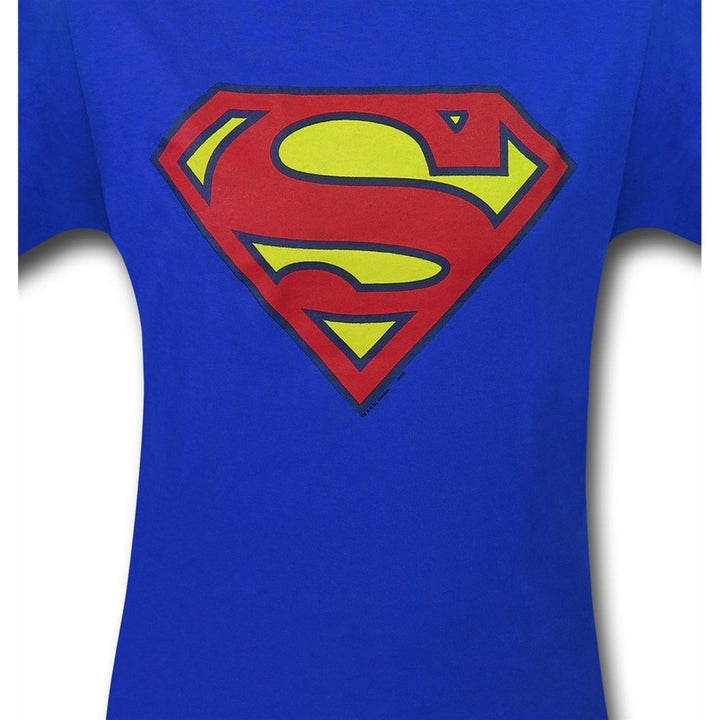 Superman Kids Royal Blue Symbol T-Shirt Image 4