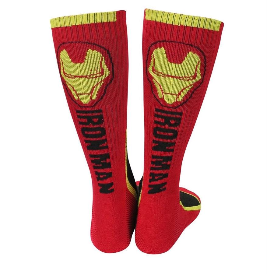 Iron Man Two-Tone Athletic Crew Socks Image 1
