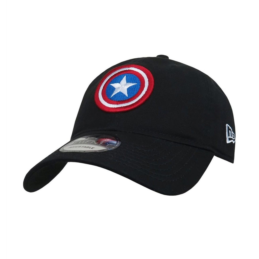 Captain America Shield Black 9Twenty Adjustable Hat Image 1
