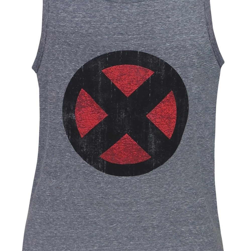 X-Men Distressed Symbol Mens Tank Top Image 2