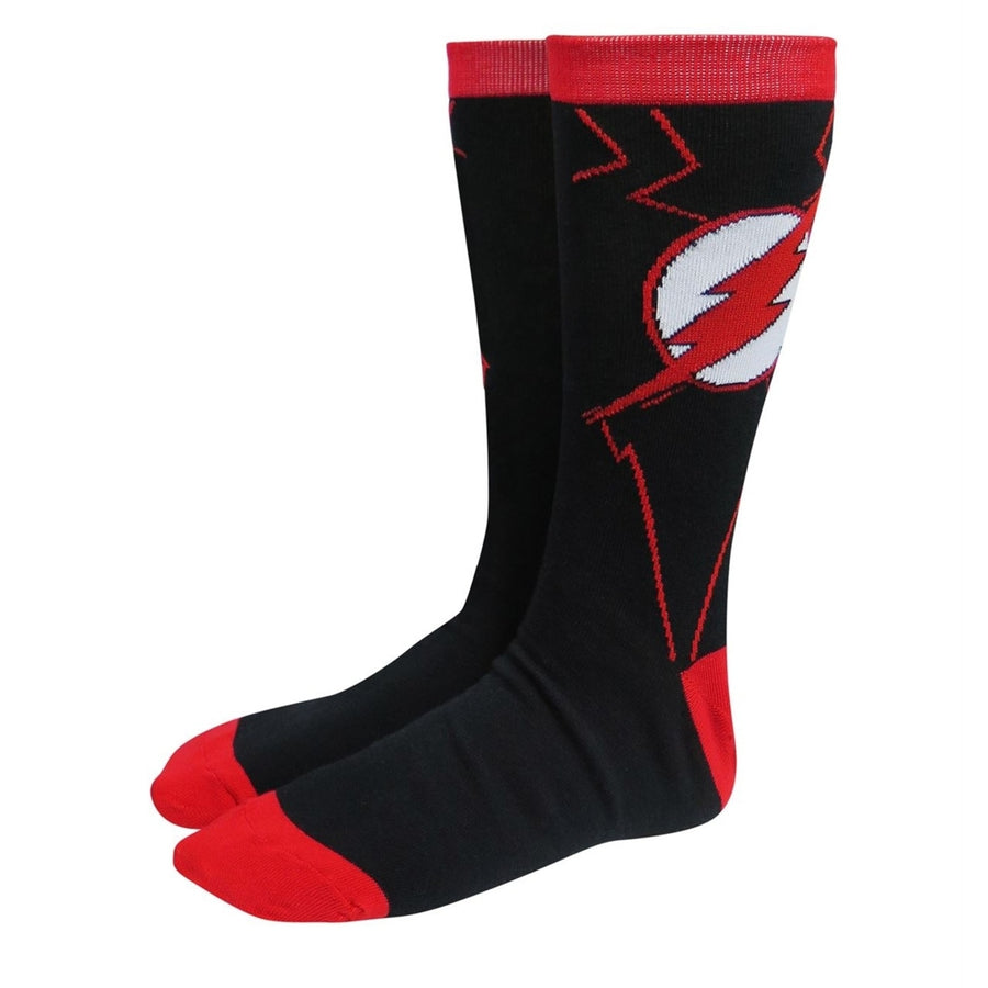 Flash Red and Black Armor Crew Socks Image 1