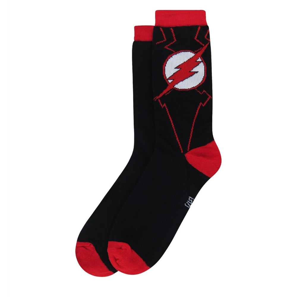 Flash Red and Black Armor Crew Socks Image 2