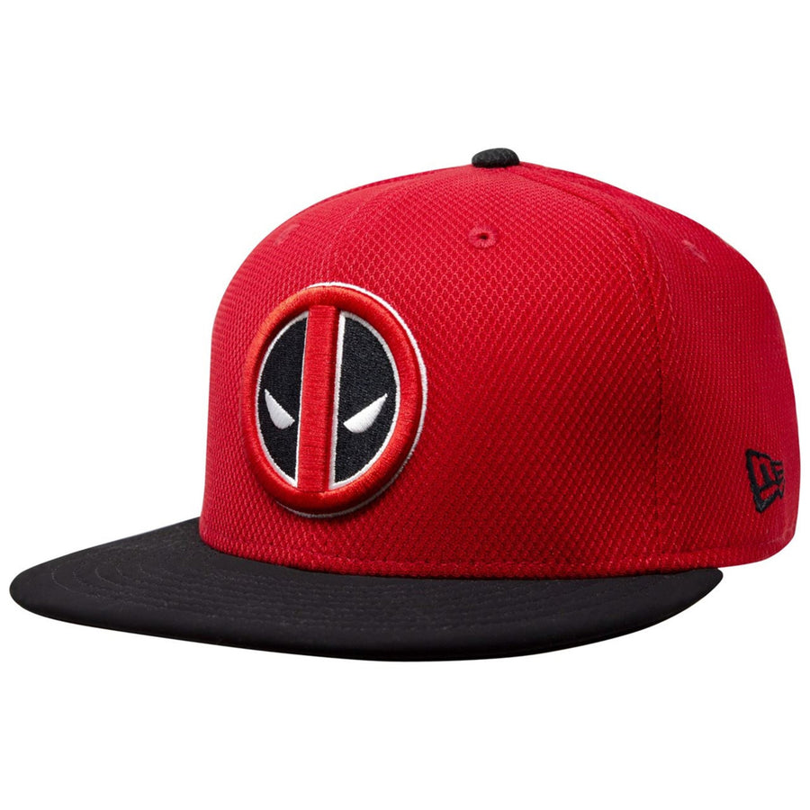Deadpool Symbol Red and Black 59Fifty Fitted Hat Image 1