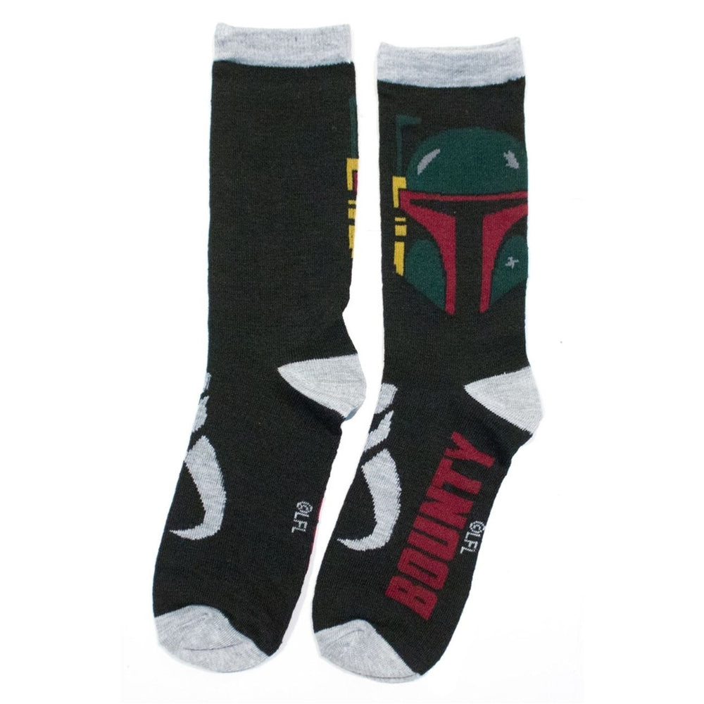 Star Wars Boba Fett and Jedi Crew Socks 2-Pack Image 2