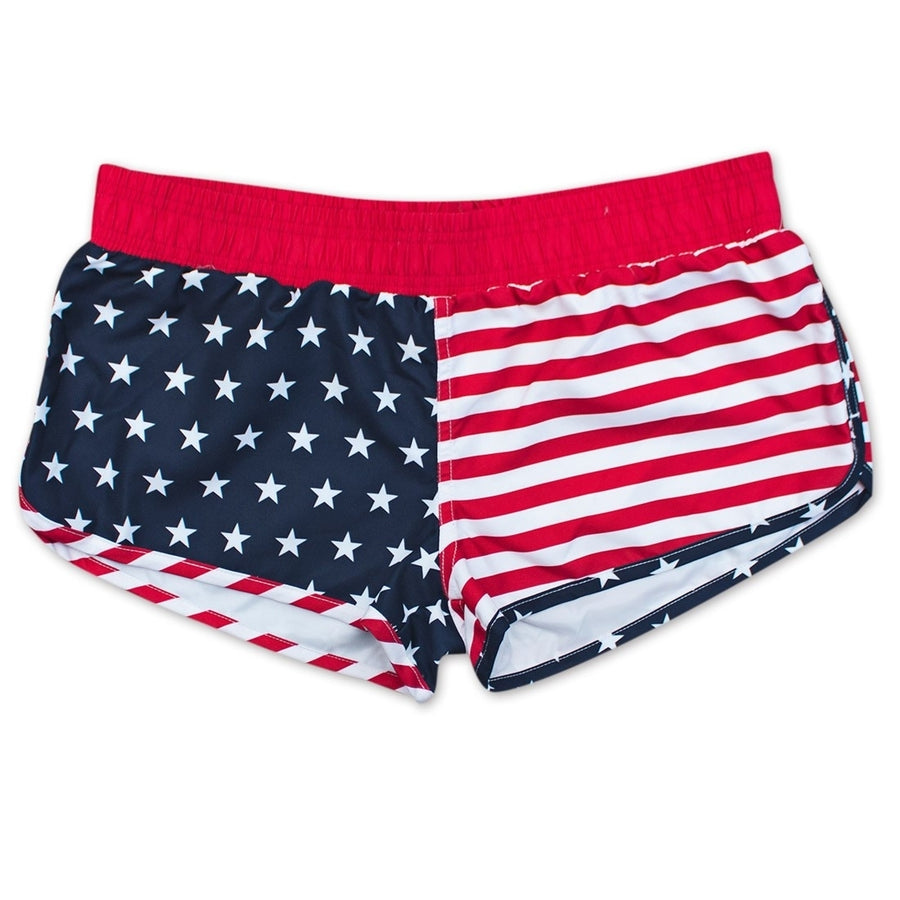 USA Patriotic American Flag Junior Swim Shorts Image 1