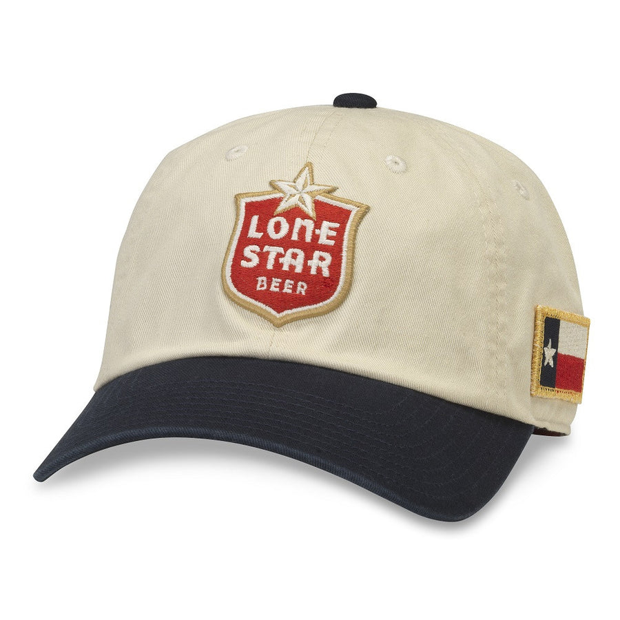 Lone Star Black And White Adjustable Strapback Hat Image 1