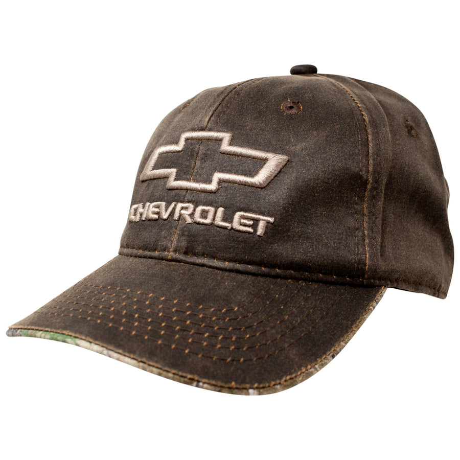 Chevrolet Logo Oil Washed Snapback Hat Image 1