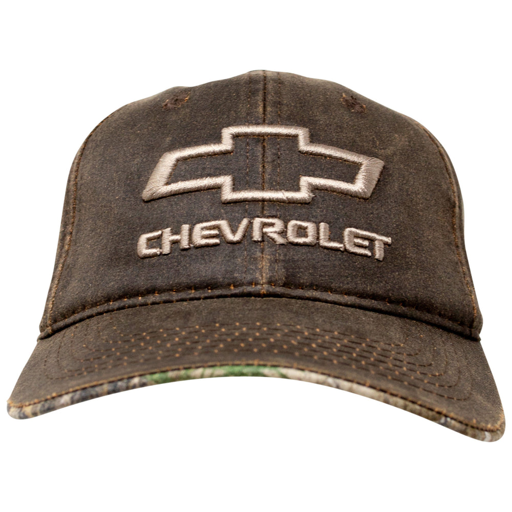 Chevrolet Logo Oil Washed Snapback Hat Image 2