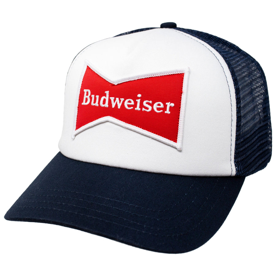 Budweiser Bowtie Logo Snapback Trucker Hat Image 1