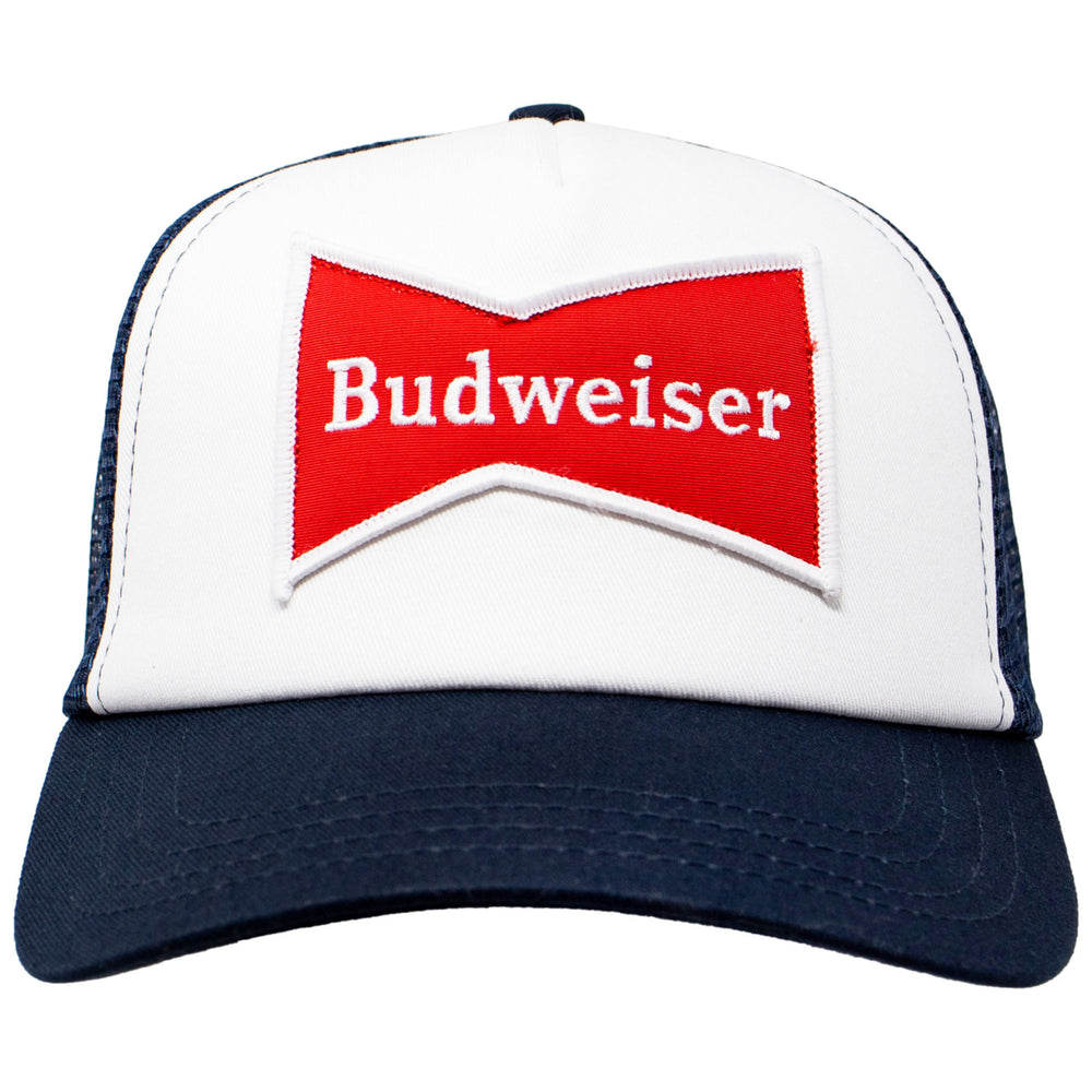 Budweiser Bowtie Logo Snapback Trucker Hat Image 2