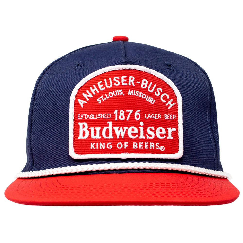 Budweiser Red and Blue Vintage Patch Snapback Image 2