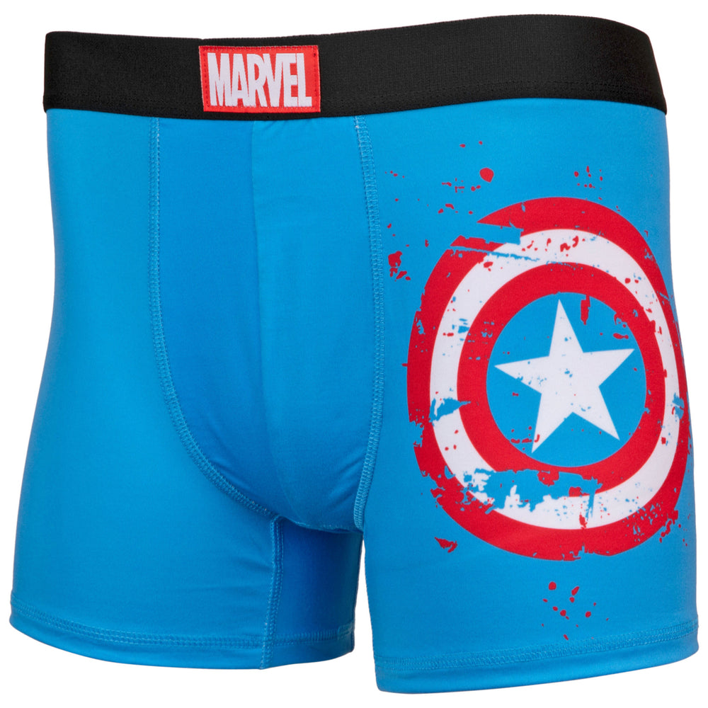 Captain America Distressed Shield Underwear Boxers Briefs Image 2