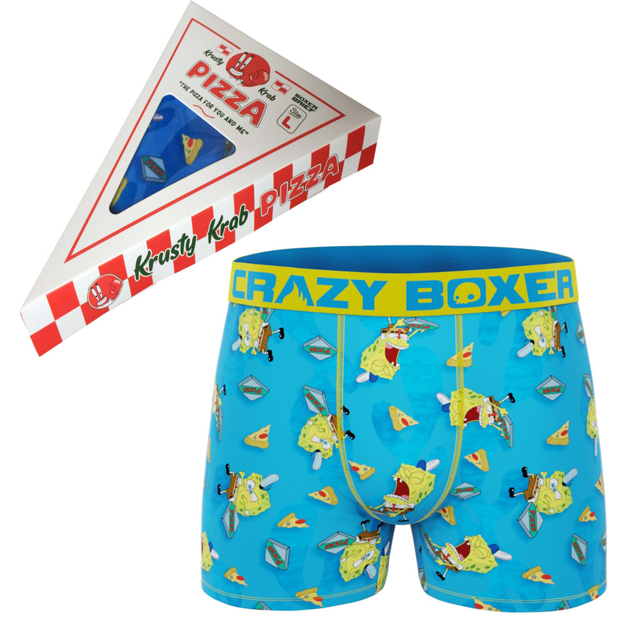 Crazy Boxer SpongeBob SquarePants Boxer Briefs in Pizza Box Image 1
