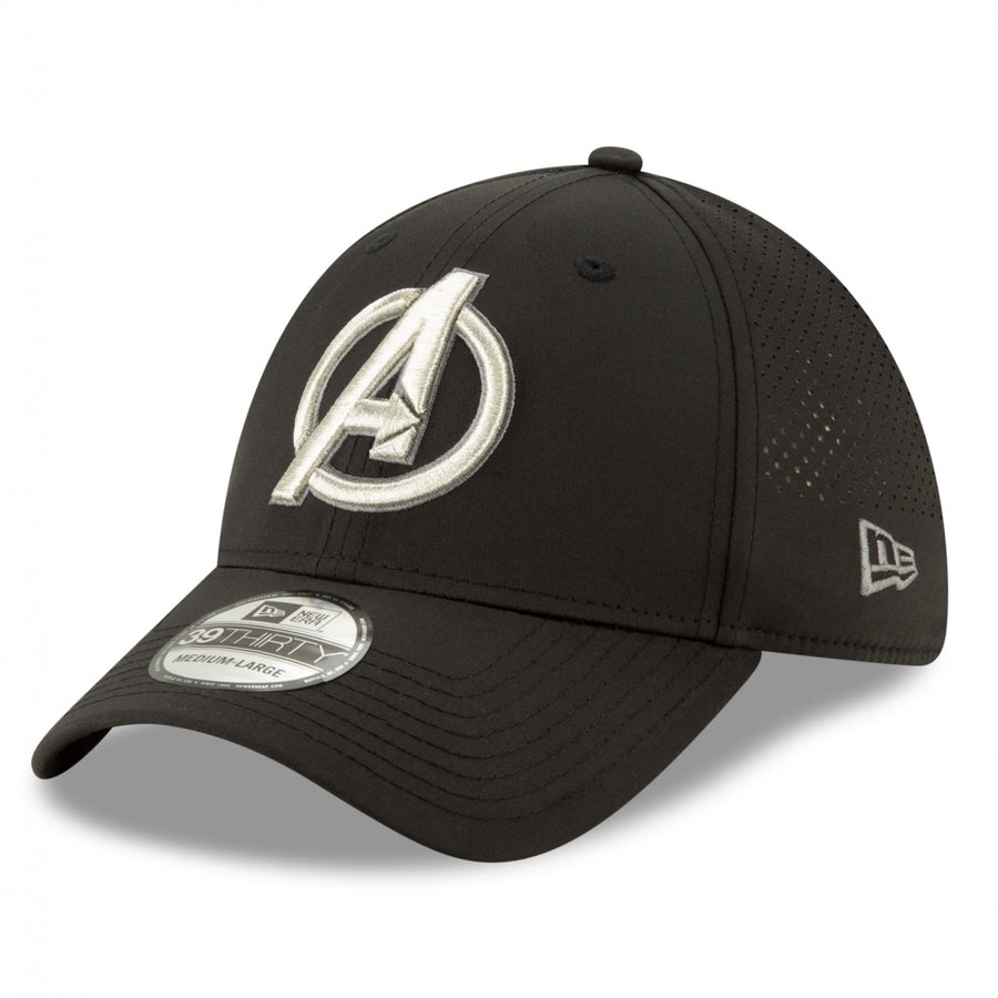Avengers Silver Symbol Perforated for Play  Era 39Thirty Fitted Hat Image 1