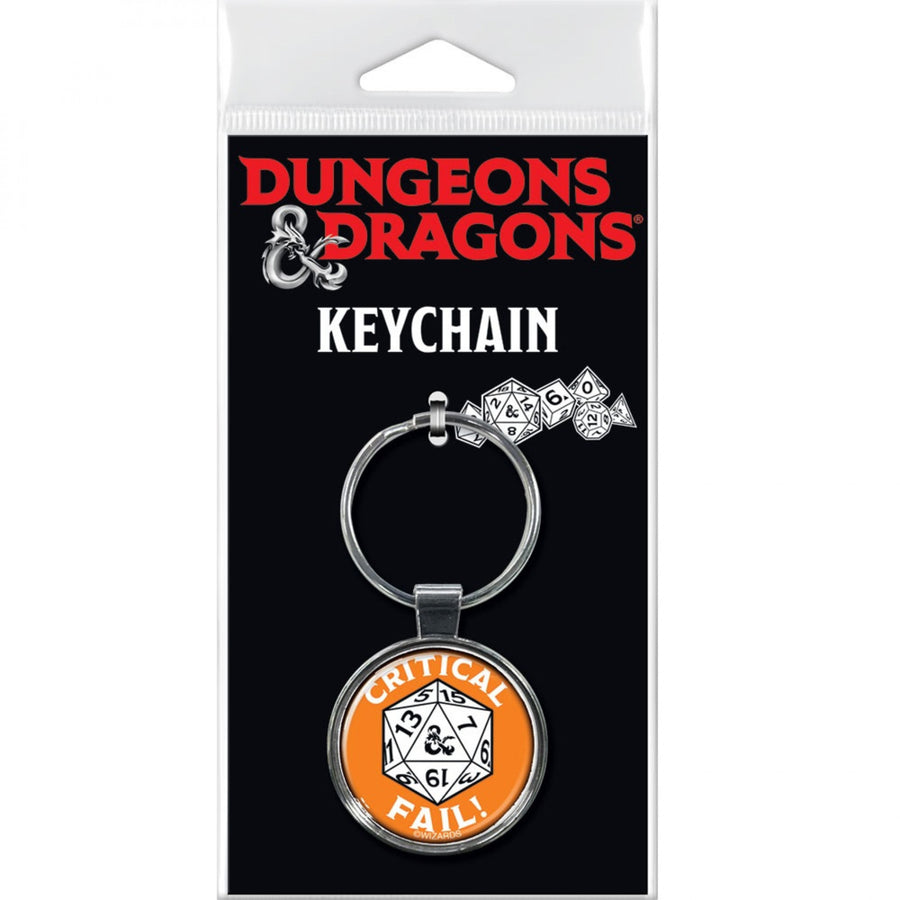 Dungeons and Dragons Critical Fail Keychain Image 1