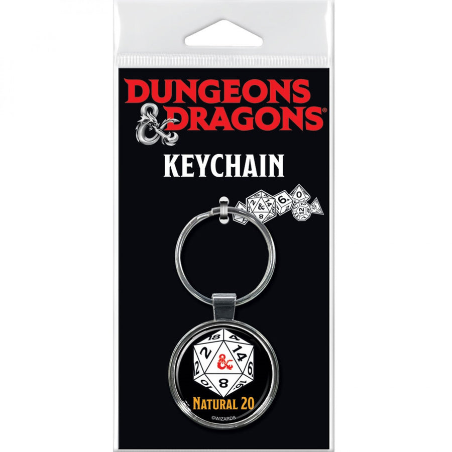 Dungeons and Dragons Natural 20 Keychain Image 1