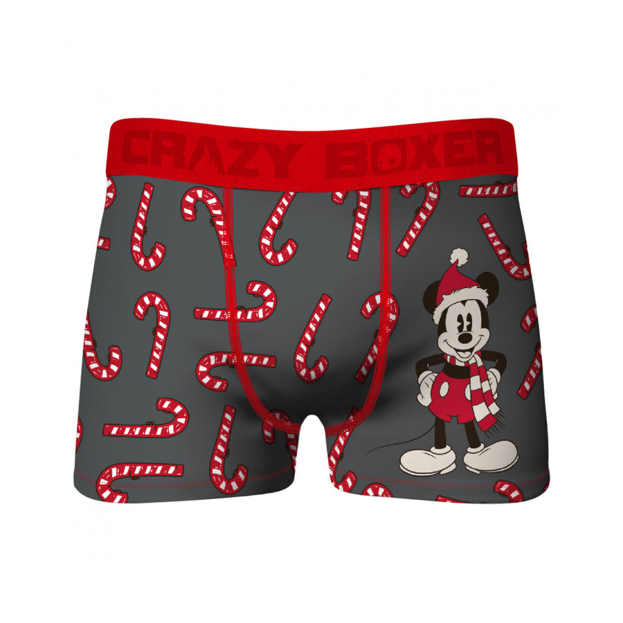 Mickey Mouse and Candy Canes Mens Underwear Boxer Briefs Image 1