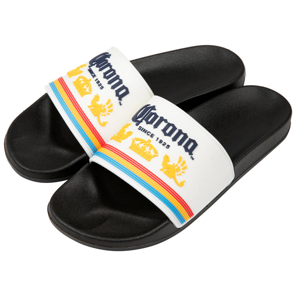 Corona Extra Logo Black Sandal Slides Image 2