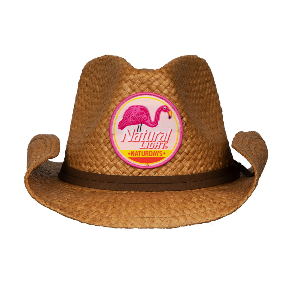 Natural Light Naturdays Straw Cowboy Hat With Brown Band Image 2