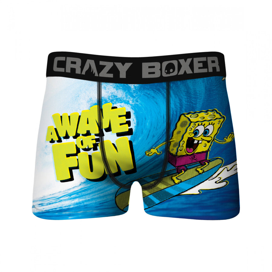 Crazy Boxers SpongeBob SquarePants Waves of Fun Boxer Briefs Image 1