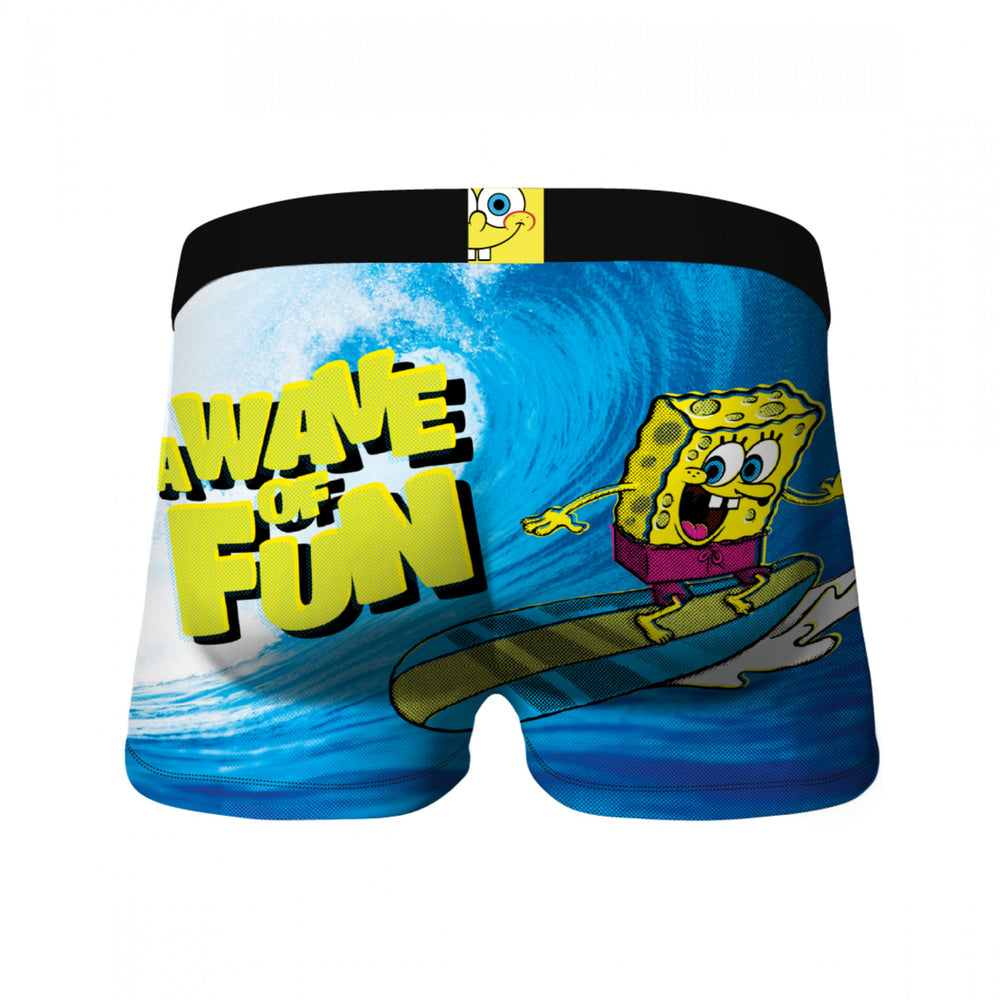 Crazy Boxers SpongeBob SquarePants Waves of Fun Boxer Briefs Image 2