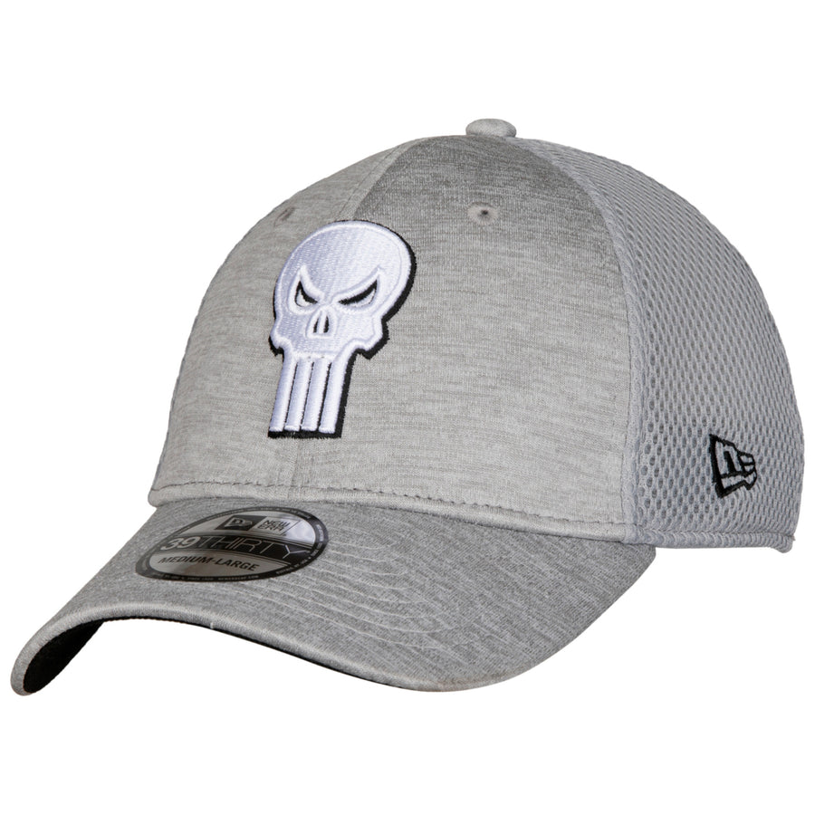 Punisher Skull Symbol Grey Shadow Tech  Era 39Thirty Fitted Hat Image 1