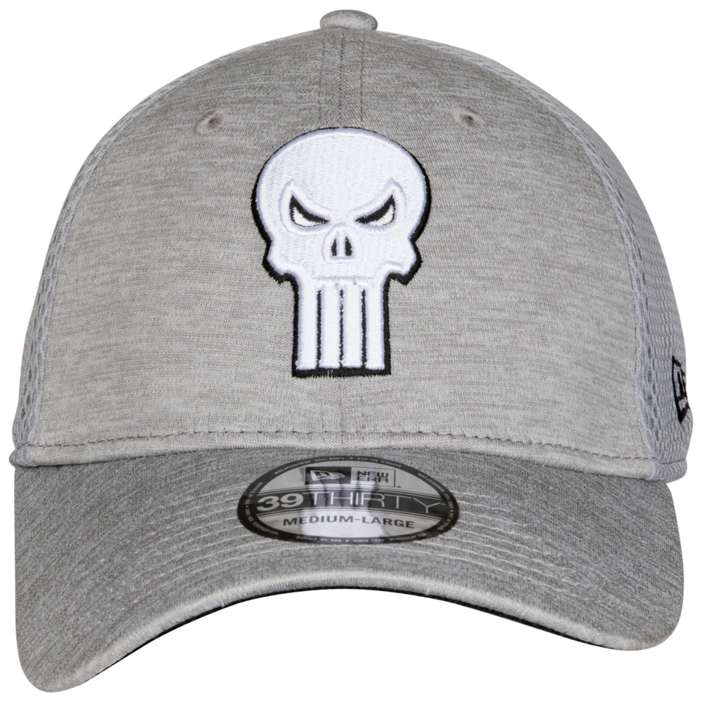 Punisher Skull Symbol Grey Shadow Tech  Era 39Thirty Fitted Hat Image 2