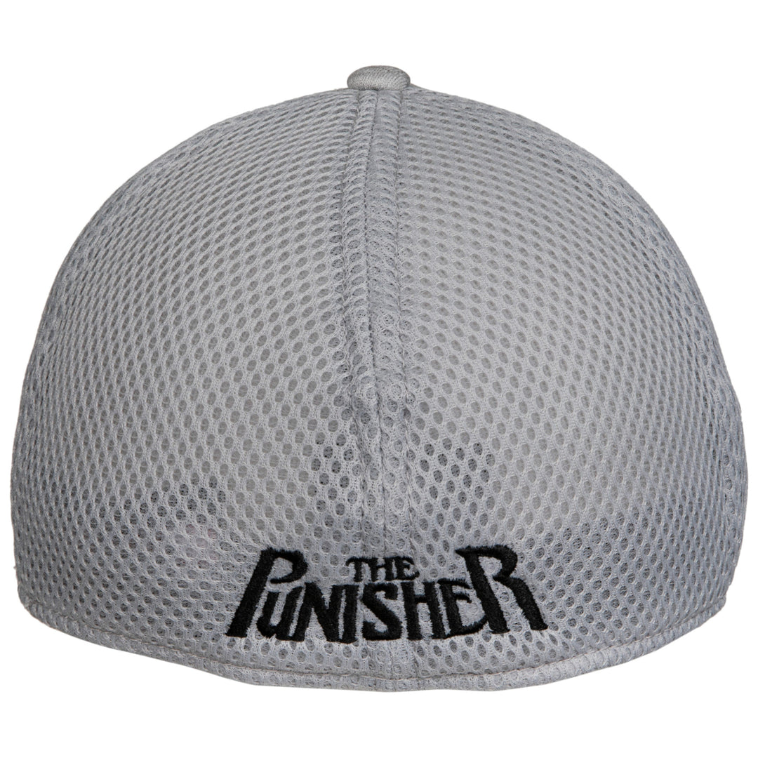 Punisher Skull Symbol Grey Shadow Tech  Era 39Thirty Fitted Hat Image 3