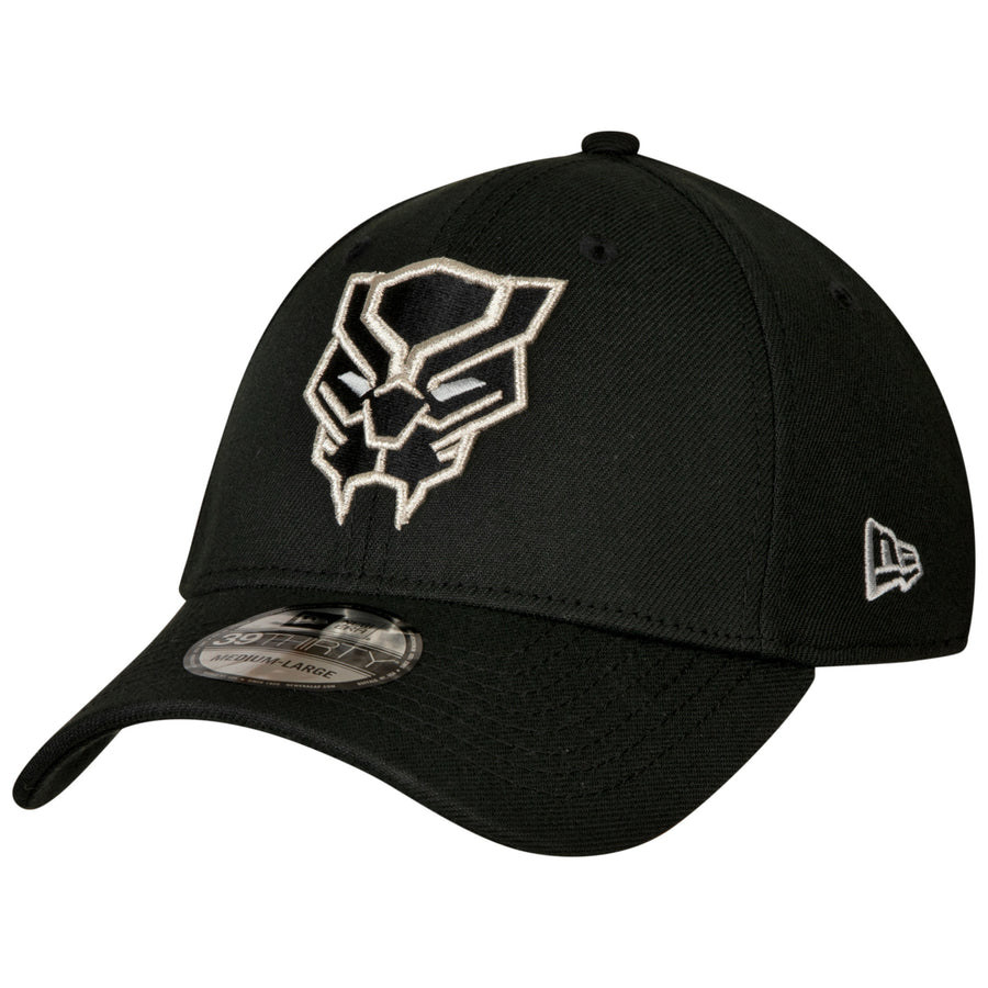 Black Panther Face Symbol Color Block  Era 39Thirty Fitted Hat Image 1