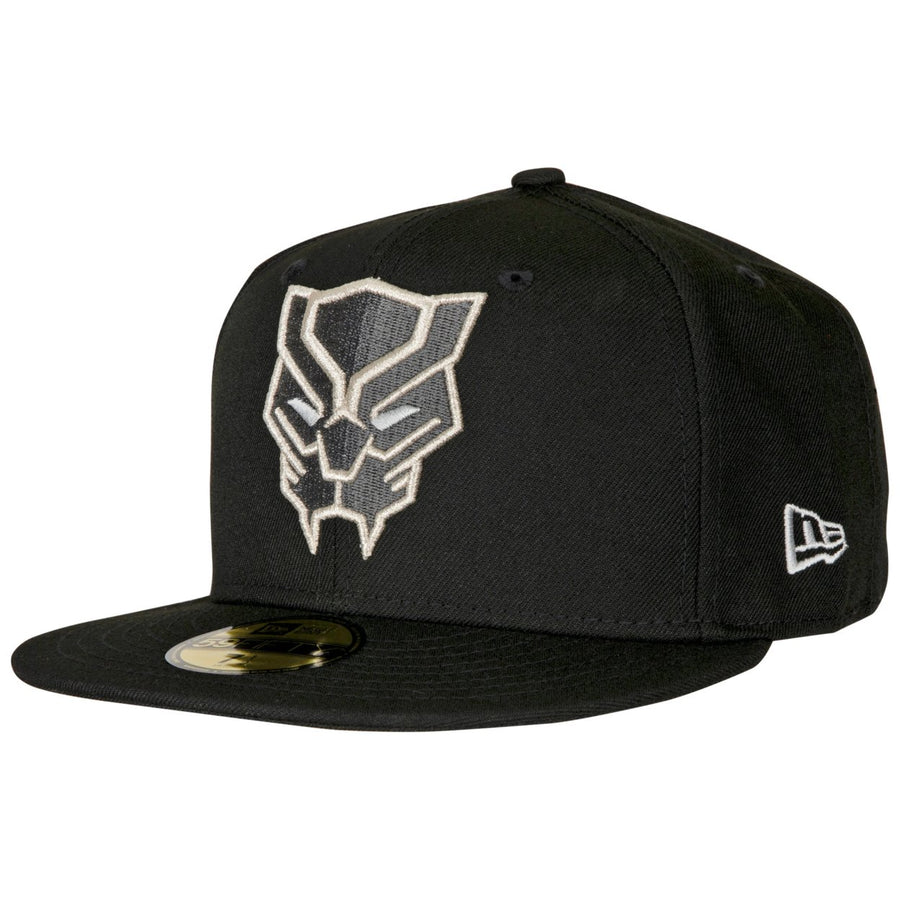 Black Panther Face Symbol Color Block  Era 59Fifty Fitted Hat Image 1