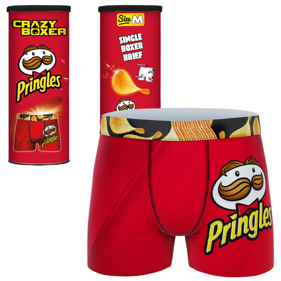 Crazy Boxers Pringles Logo Boxer Briefs in Pringles Can Image 1