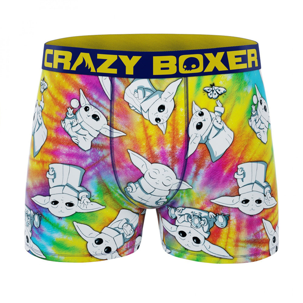 Crazy Boxers Star Wars The Child Tye Dye Boxer Briefs in Present Box Image 2