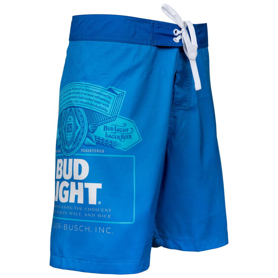 Bud Light Label Board Shorts Image 1