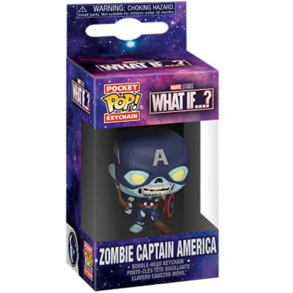 Marvel What If...? Series Zombie Captain America Funko Pop Keychain Image 2