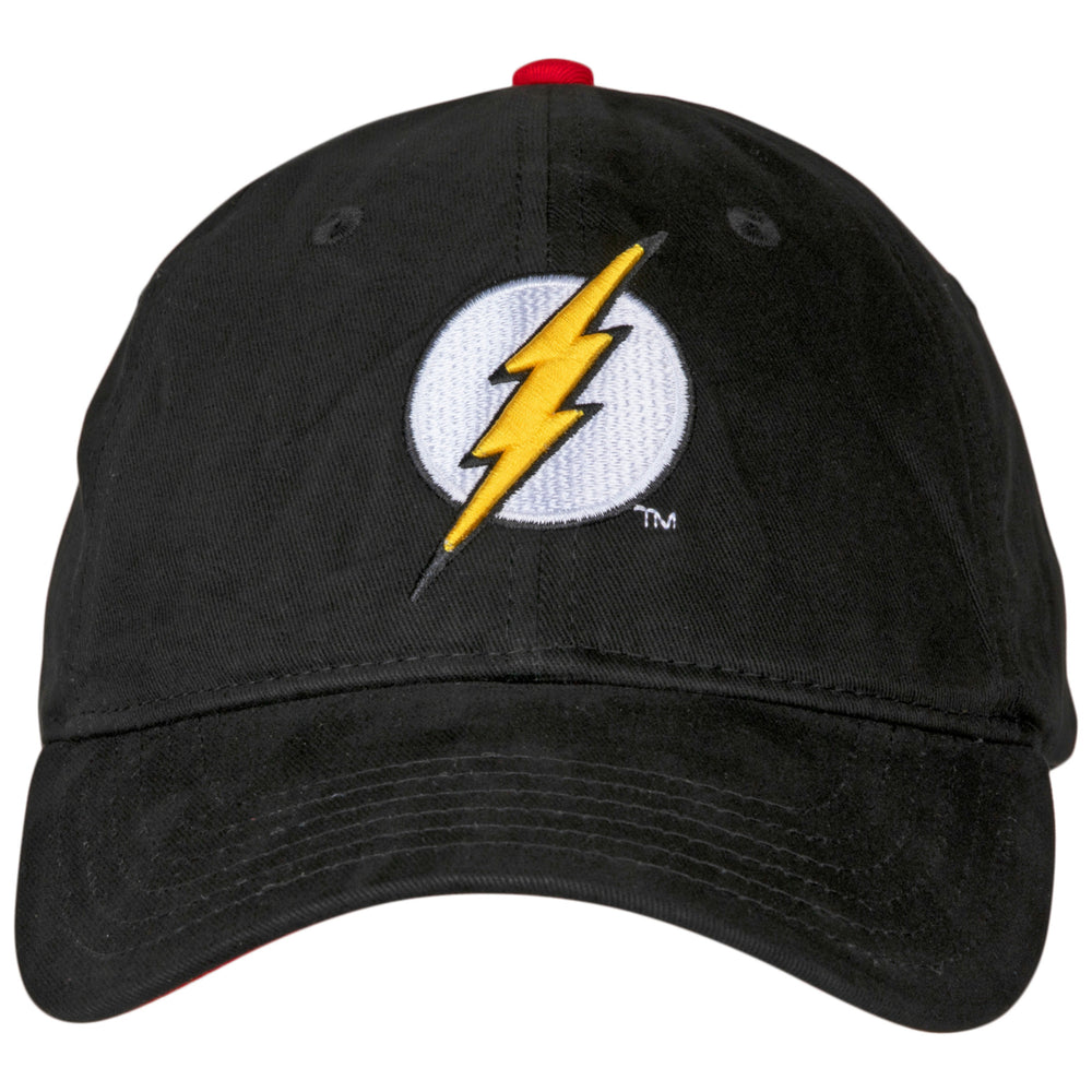 The Flash Classic Symbol Curved Brim Adjustable Dad Hat Image 2