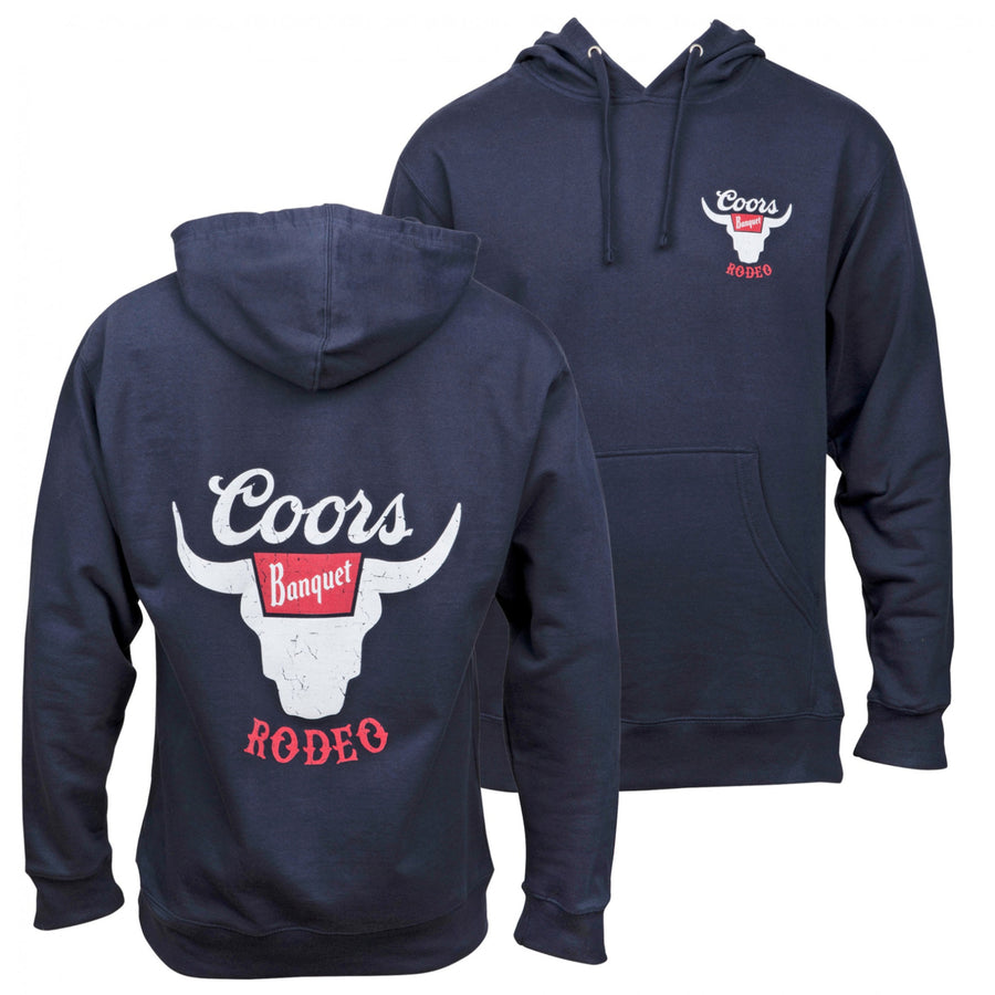 Coors Banquet Rodeo Bull Horns Logo Hoodie Image 1