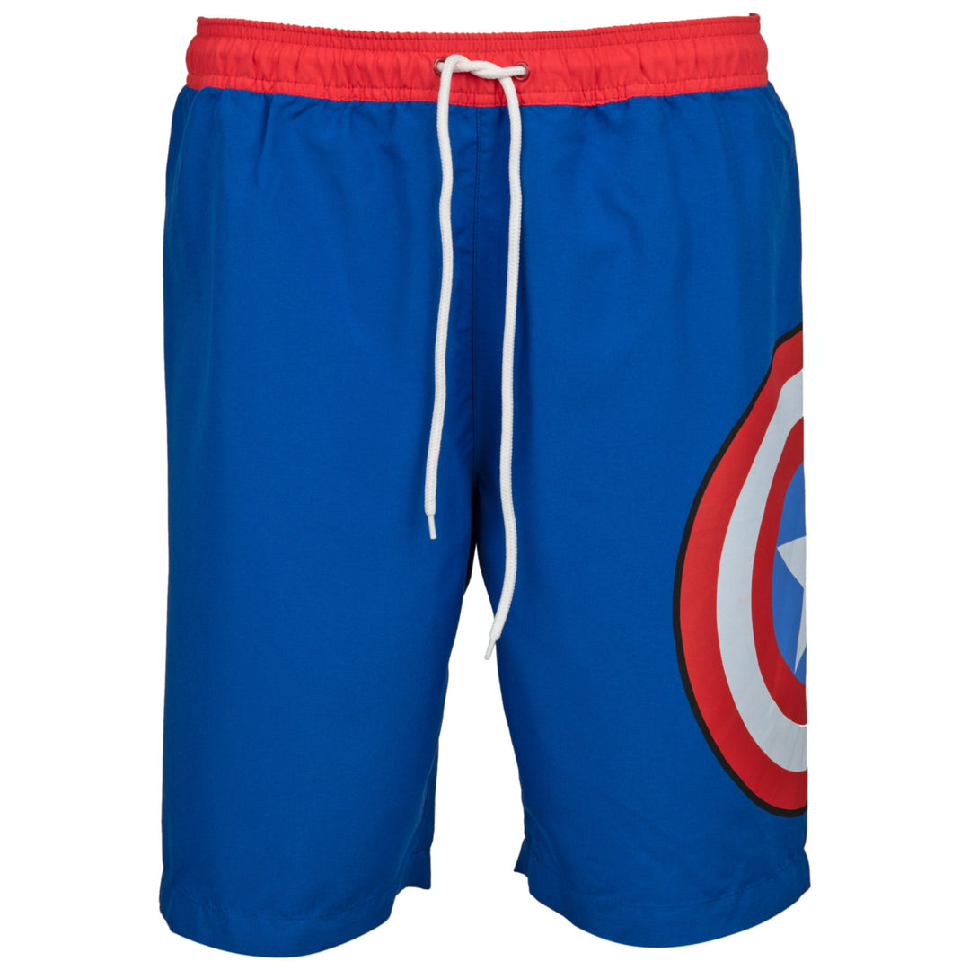 Captain America Shield Logo Board Shorts Image 3