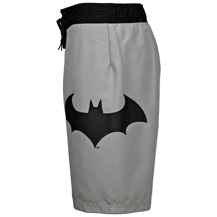 Batman Hush Symbol Heather Grey Board Shorts Image 6